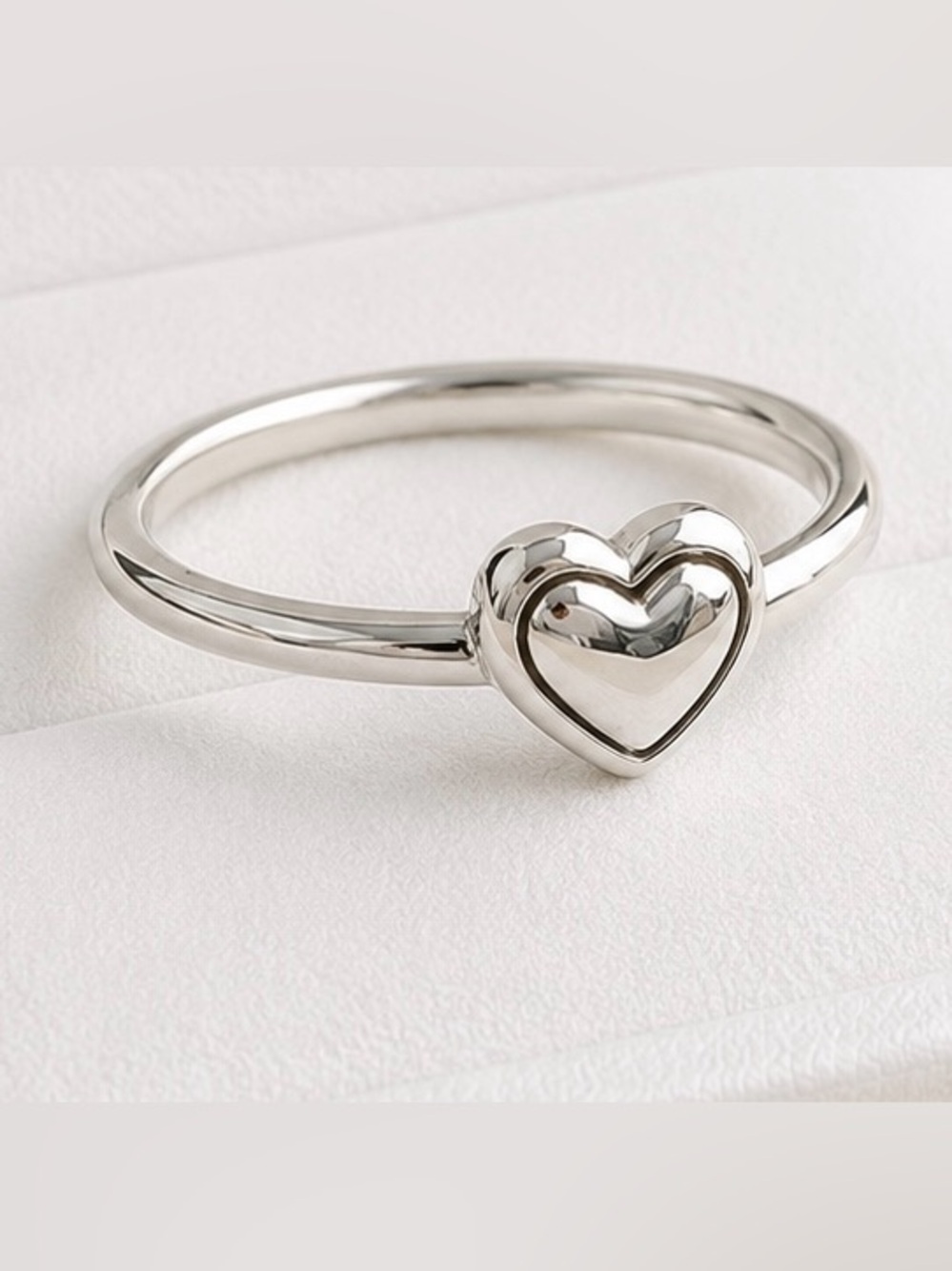 Sterling Silver Heart oxidized ring